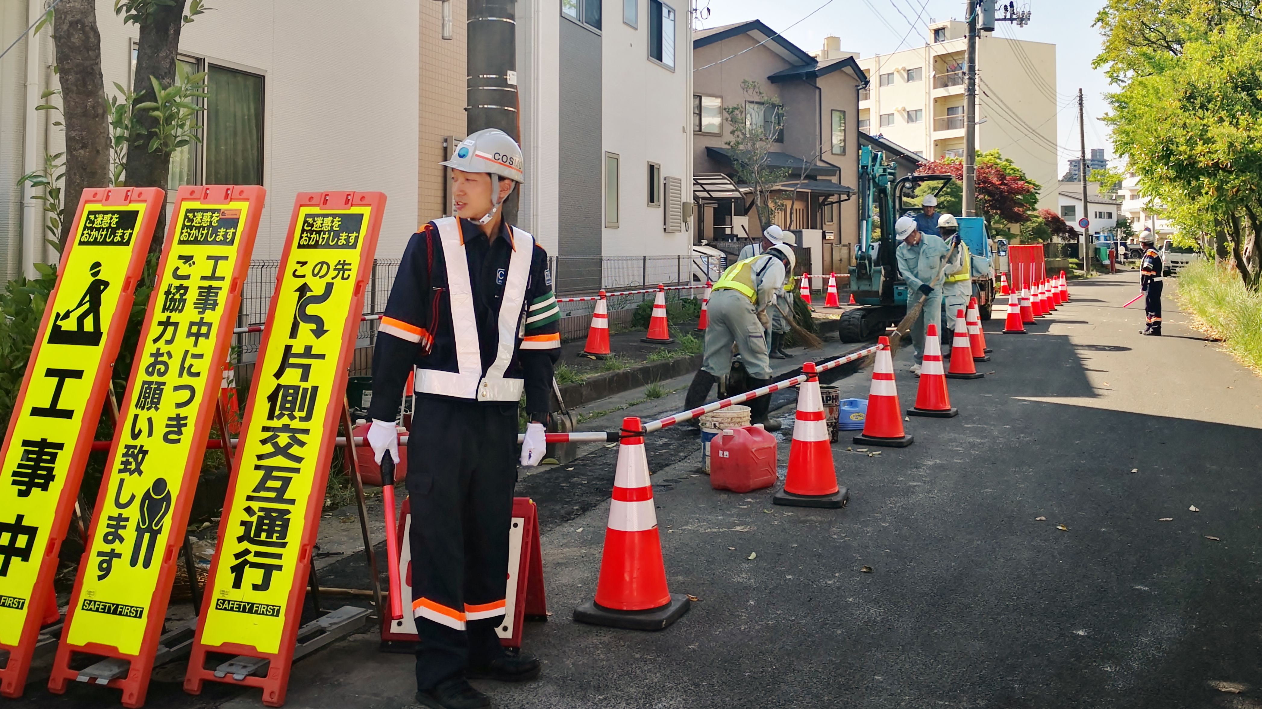 土木工事に伴う交通誘導警備